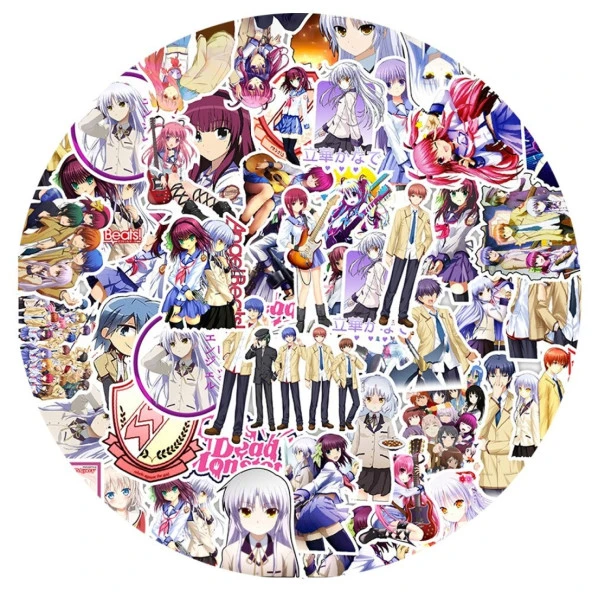 Anime Angel Beats Sticker Seti