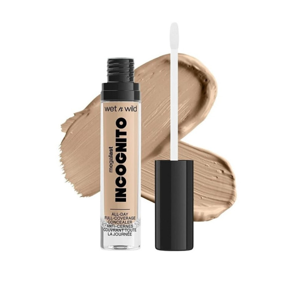 wet n wild Mega Last Incognıto All - Day Full Covarage Concealer Medıum Neutral