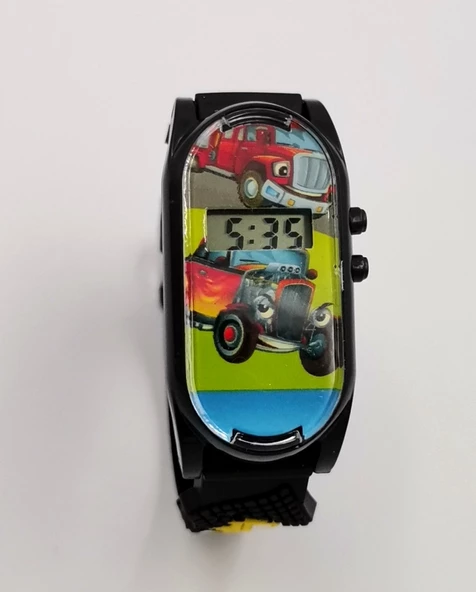 Renkli Figürlü Diital Çocuk Saati