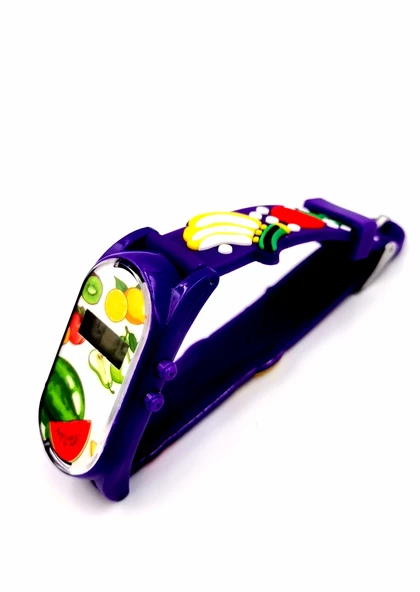 Renkli Figürlü Diital Çocuk Saati