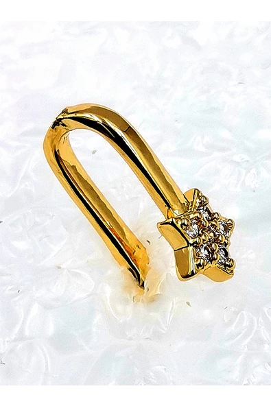 316 L Çelik Zirkon Taşlı  Lüks Piercıng ürün görseli 1