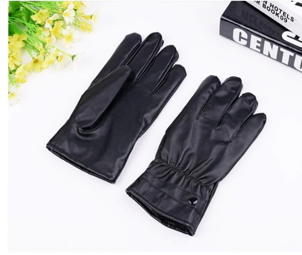 Erkek Suni Deri Eldiven Dokunmatik Ekran Uyumlu - 4