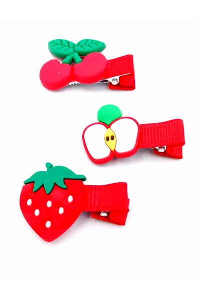 3 lü Figürlü Renkli Lüks Maşalı Toka