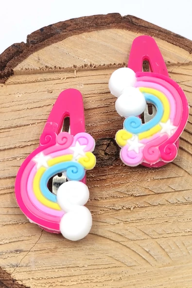 2 li Figürlü Renkli Lüks Çıt Çıt Toka ürün görseli 1