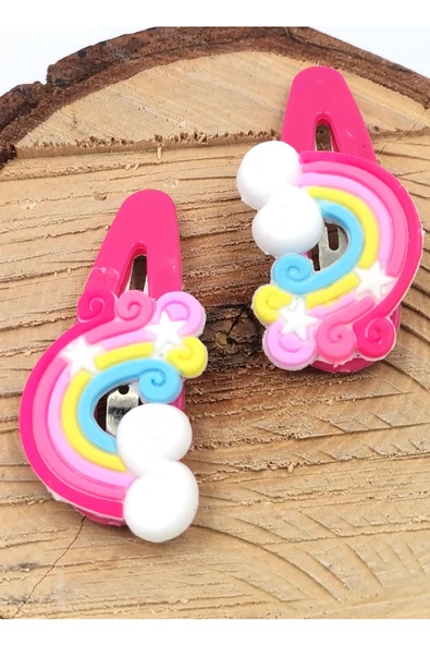 2 li Figürlü Renkli Lüks Çıt Çıt Toka ürün görseli 1