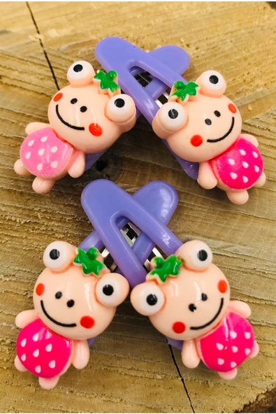 4 Lü Figürlü Renkli Lüks Çıt Çıt Toka ürün görseli 1