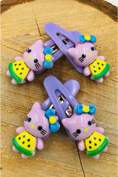 4 Lü Figürlü Renkli Lüks Çıt Çıt Toka ürün görseli 1