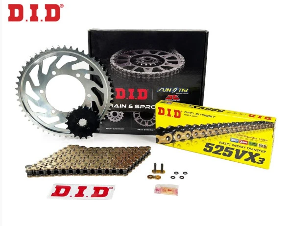 Did-Sunstar 2005-2009 KTM 990 Adventure Uyumlu Zincir Dişli Set Gold (Sarı) Renk