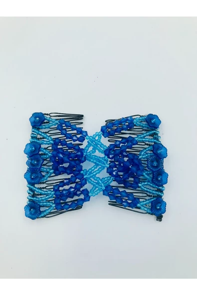 Renkli Boncuklu Esnek Geçirmeli Abiyelik Saç Süsü ürün görseli 1