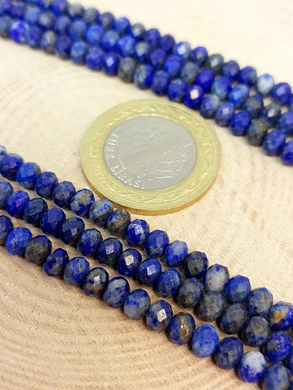 Lapis Taşı Rondela Faset Kesim Dizi 3,5*5mm (45236) ürün görseli