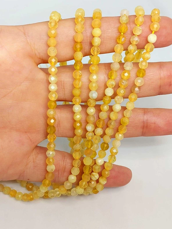 Sarı Opal Taşı Faset Kesim Dizi 4mm (45240) ürün görseli