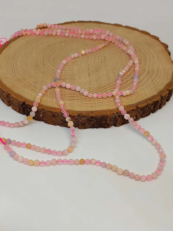 Morganit Taşı Faset Kesim Dizi 4mm (45242) - Resim 2