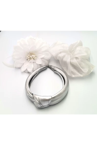 Renkli Desenli Taç Toka Bandana Set