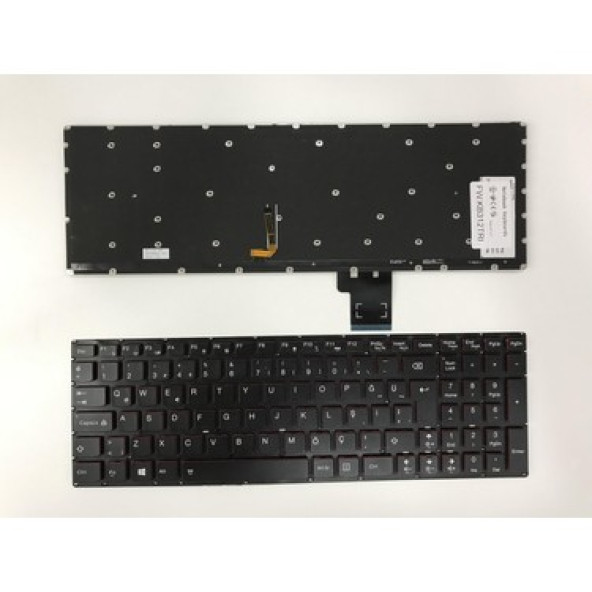 Lenovo Y7070, Y70-70, Y7080, Y70-80 Notebook Klavye Işıklı (Siyah TR)