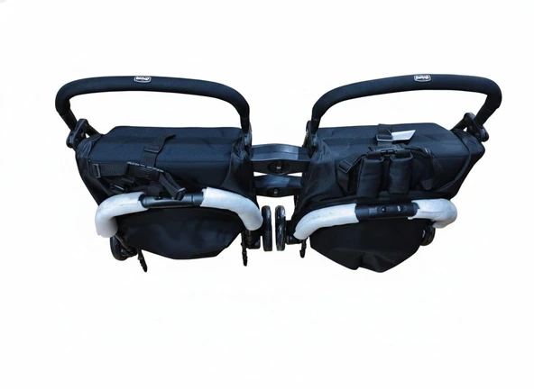 Chicco Urbino İkiz Katlanır Bebek Arabası Gri - Resim 4