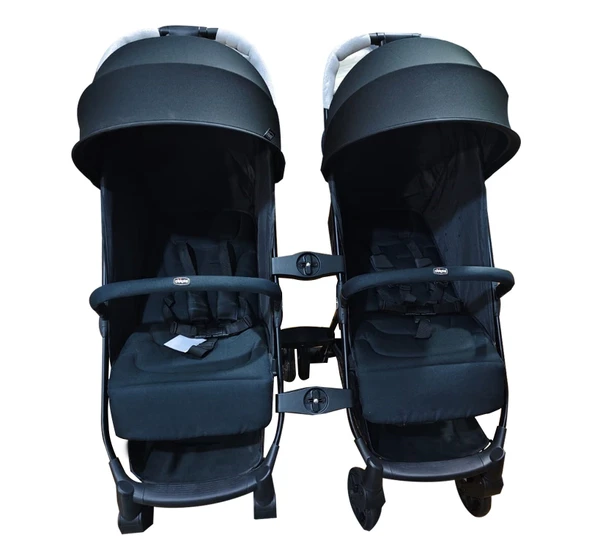 Chicco Urbino İkiz Katlanır Bebek Arabası Gri - Resim 2