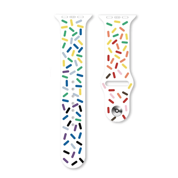 Gpack Apple Watch 9 41mm Kordon Silikon Pride Spor Pozitif Renkler Sc10 - 3