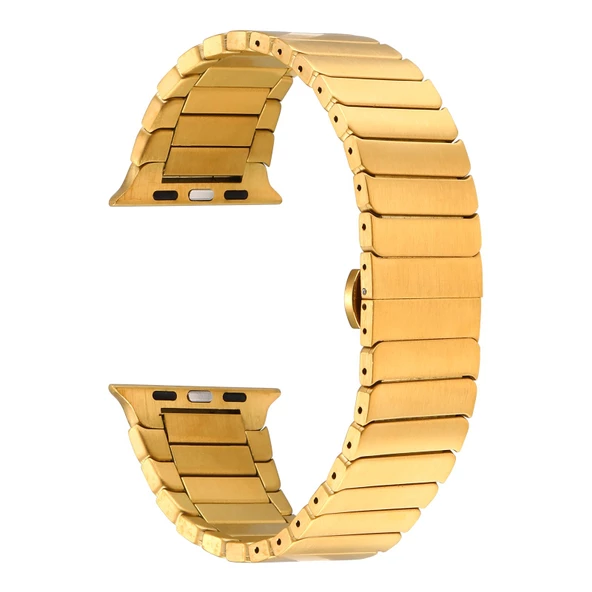 Gpack Apple Watch SE 2 2023 44mm Kordon Alüminyum Alaşım Çizgi Desenli Krd79 - 5