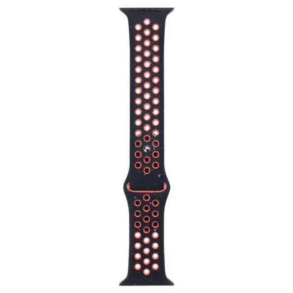 Gpack Apple Watch 9 45mm Kordon Delikli Çift Renk 2023 Seri Silikon