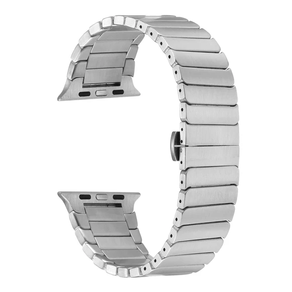 Gpack Apple Watch SE 2 2023 44mm Kordon Alüminyum Alaşım Çizgi Desenli Krd79 - 3