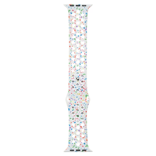 Gpack Apple Watch SE 2 2023 40mm Kordon Delikli Çift Renk 2023 Seri Silikon - 6