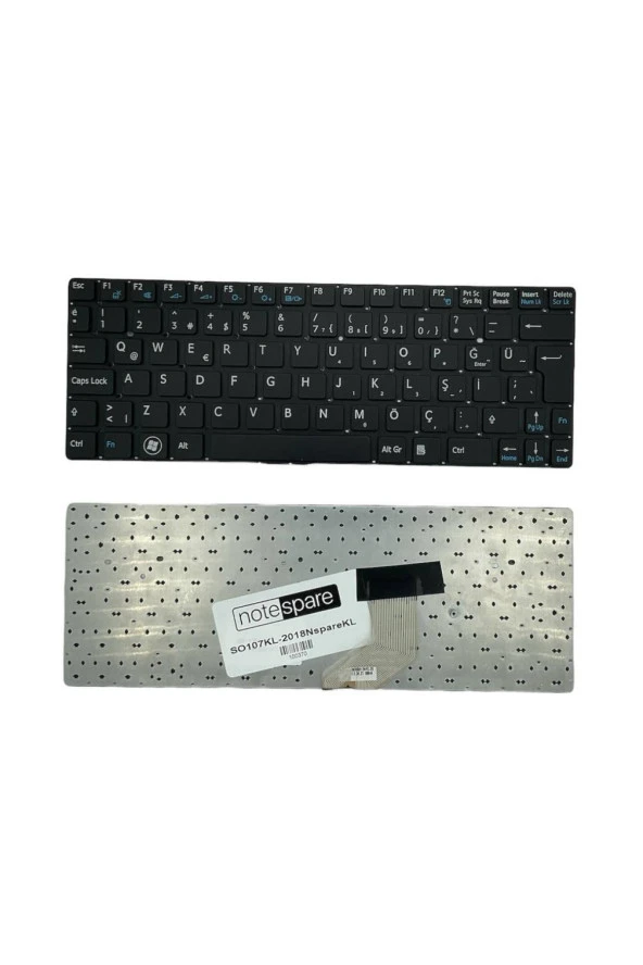 Sony Vaio SVE1113M1E, SVE1113M1EB, SVE1113M1EP, SVE1113M1EW Uyumlu Notebook Klavye Siyah TR