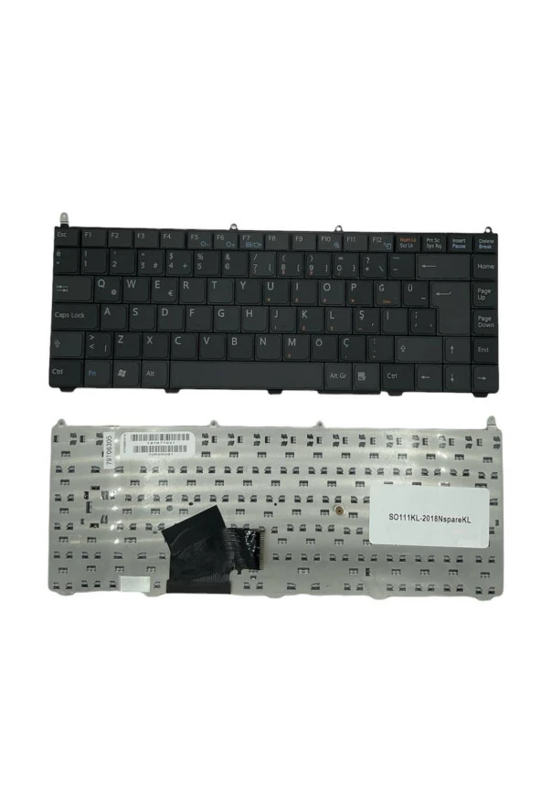 Sony Vaio PCG-8Y1L, PCG-8Y2L, PCG-8Z1L, PCG-8Z2L Uyumlu Notebook Klavye Siyah TR