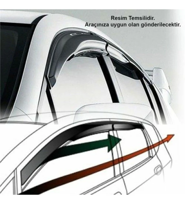 Megane 1 Mügen Cam Rüzgarlığı Sedan 1996-2004 Arası 4 Lü Ithal N11.27626
