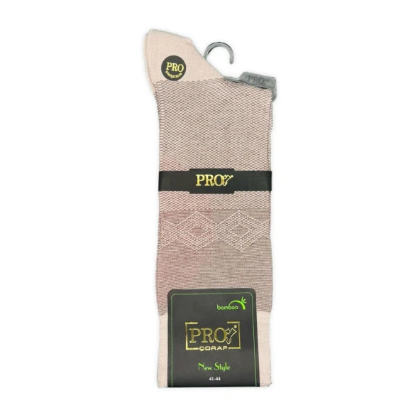 Bambu Erkek Çorabı - Tumaniş - Bej (17104-R8) - Resim 2