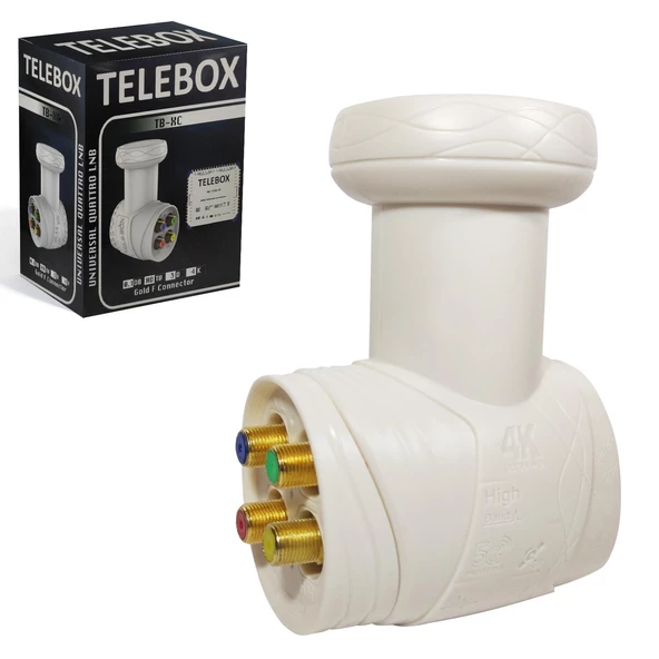 TELEBOX TB-XC 4Lü Lnb Santral (Quattro) Gold 0.1Db 3D Fhd 4K