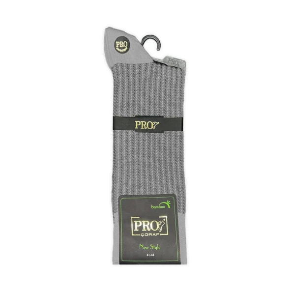 Pro Çorap Gence Bambu Erkek Çorabı Kül Gri (17101-R6) - 2