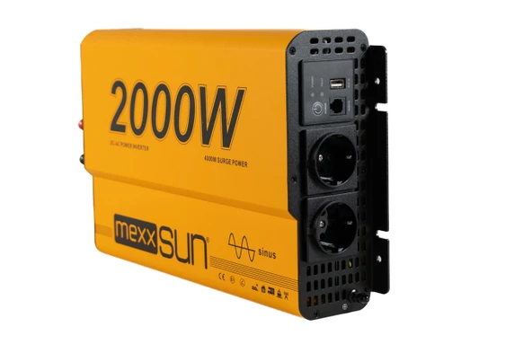 MEXXSUN 2000 W Watt Tam Sinüs Inverter 12v-220v Invertör - 2