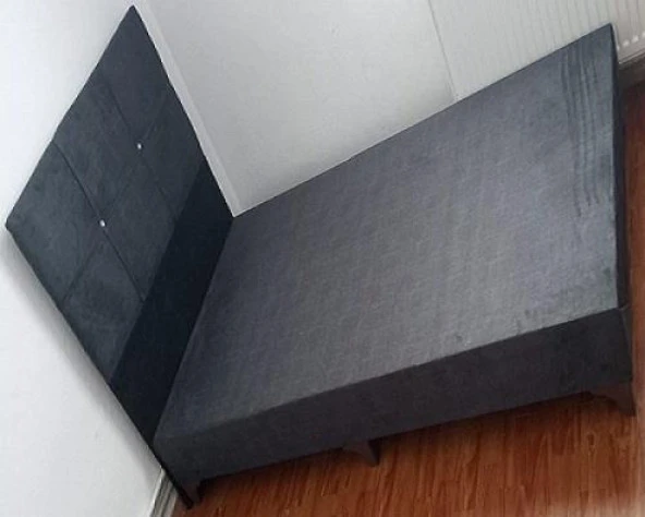 Baza Başlık Tek Kişilik 90292 100x200 Sandıksız Kör Tay Tüyü Kumaş  El Yapım