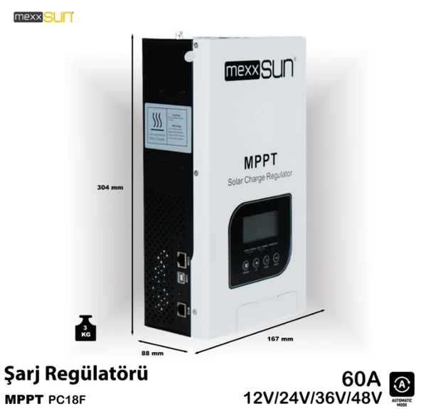 60 Amper Mppt Şarj Kontrol Cihazı Mppt Şarj Regülatörü - 2