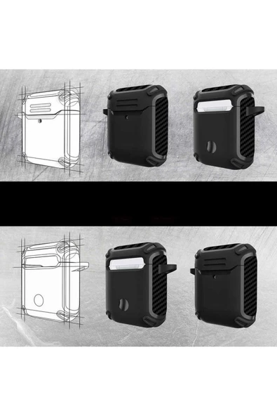 Airpods Pro ile uyumlu Kulaklık Kılıf Dayanıklı Fundamental Toz ve Kirden Koruyan Kılıf Haki - 2