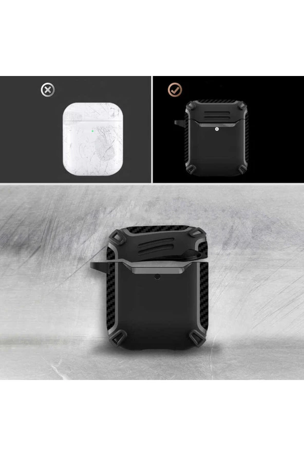 Airpods Pro ile uyumlu Kulaklık Kılıf Dayanıklı Fundamental Toz ve Kirden Koruyan Kılıf Haki - 5