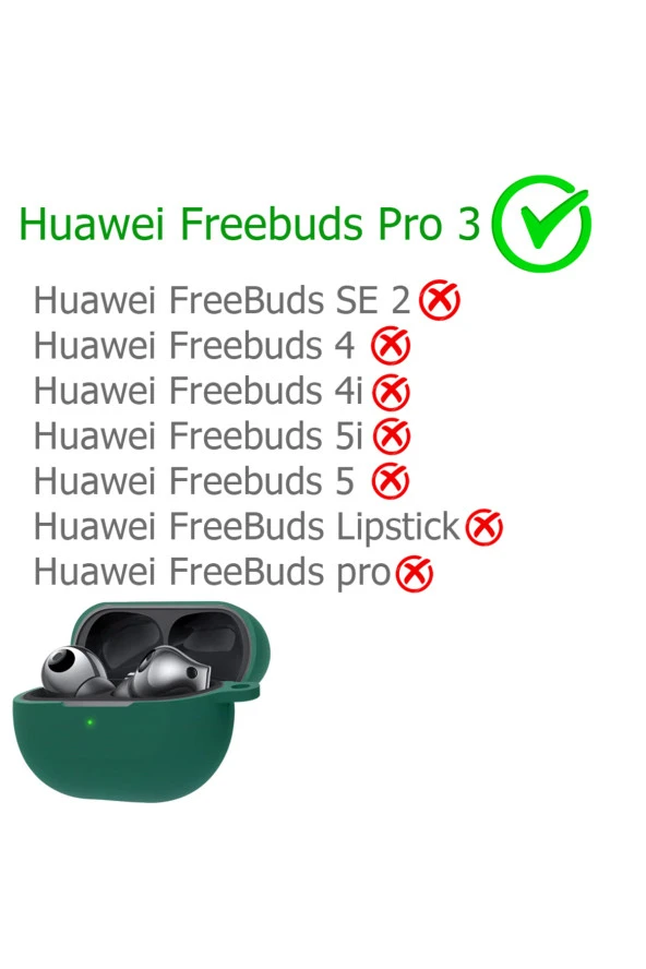 Huawei FreeBuds Pro 3 ile Uyumlu Kulaklık Kılıf Darbeye Dayanıklı Silikon Yumuşak Toz Kirden Koruma - Resim 2