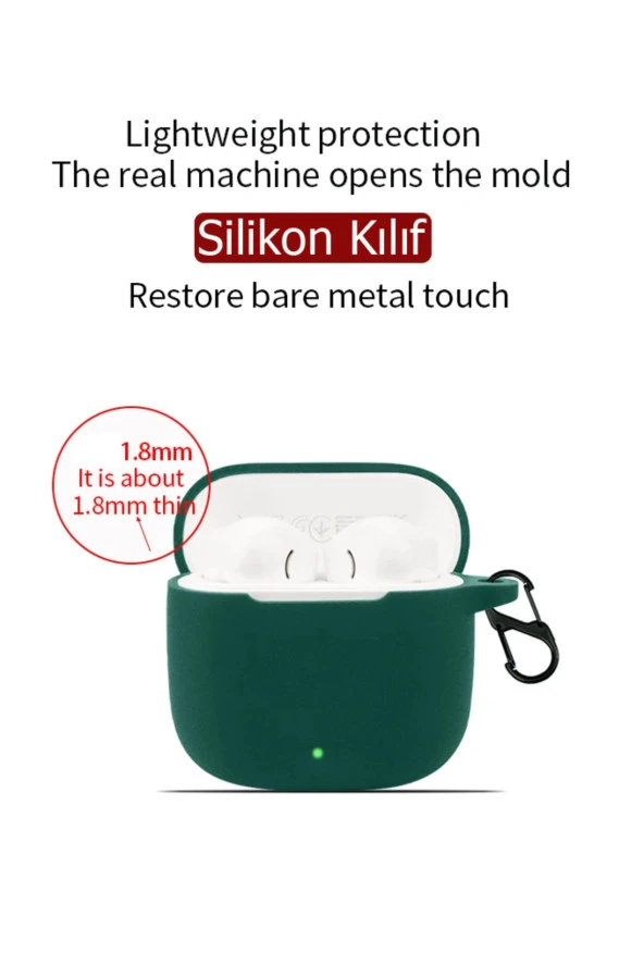 Huawei FreeBuds SE 2 ile Uyumlu Kulaklık Kılıf Darbeye Dayanıklı Silikon Yumuşak Toz Kirden Koruma - Resim 4