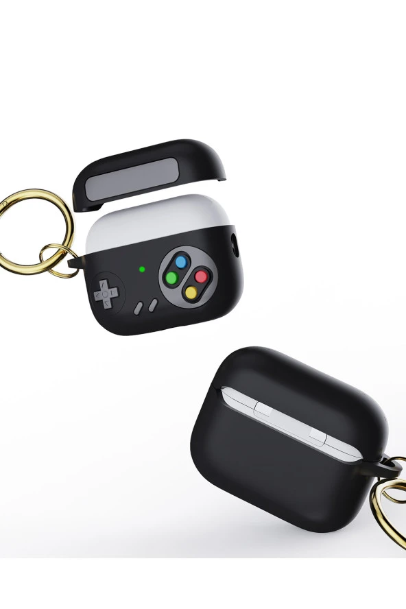 Airpods Pro 2 ile uyumlu Kulaklık Kılıfı Yumuşak Soft Dokunuş Retro Görünümlü Nint-endo - 3