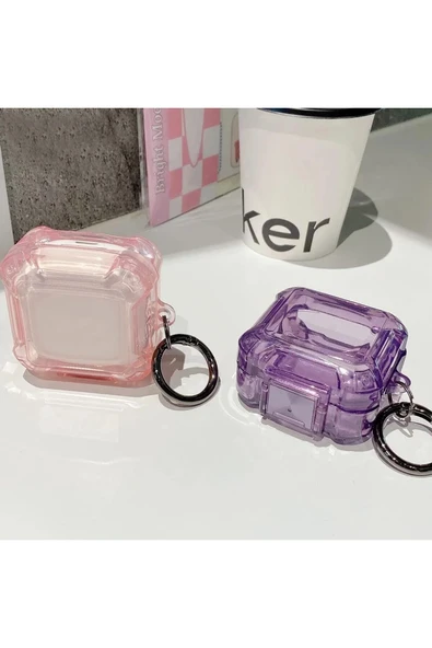 Galaxy Buds 2 Pro ile uyumlu Transparan Şeffaf Renkli Forever Kancalı Sert Koruma Kirden Koruyan - Resim 2