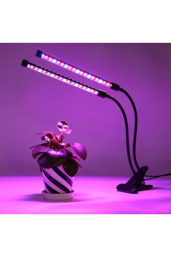 Bitki ve Çiçek Büyütme Işığı Tam Spektrumlu Büyüme Lambası 2 Kollu Işık Modu SY-LED2