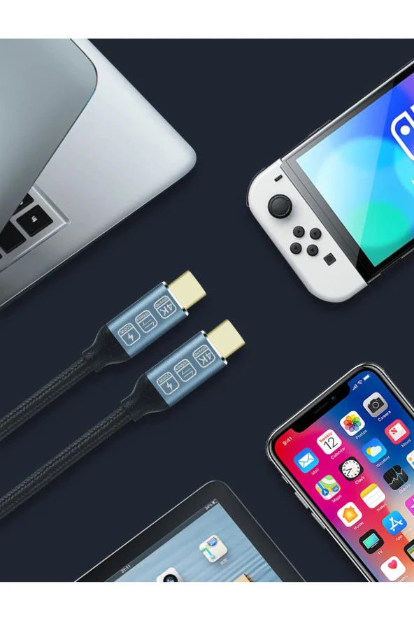 Type-C to Type-C Data ve Şarj Kablosu 20gbps 100W Akıllı Chip iPhone 15 Serisi Uyumlu 2 Metre ZR48 - Resim 3