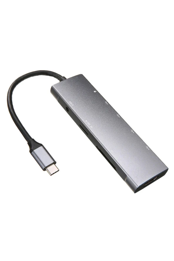 9 In 1 USB 3.1 to Type-C macbook ve PC Bilgisayar USB-C Type-C Girişli Cihazlara Usb Çoklayıcı ZR39