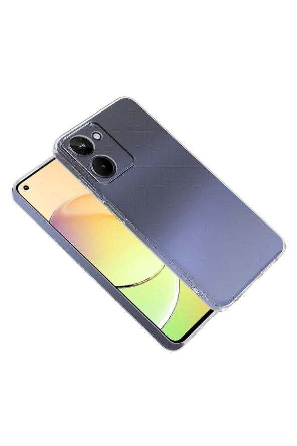 Realme 10 4G ile uyumlu Kılıf Süper Şeffaf Silikon Kapak - Resim 2