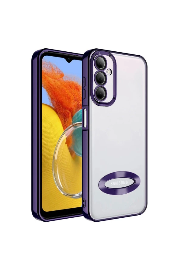 Galaxy M14 ile Uyumlu Kılıf Kamera Korumalı Logo Gösteren Colored Z-omega ürün görseli