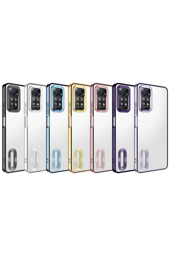 Xiaomi Redmi Note 12 Pro 4G ile Uyumlu Kılıf Kamera Korumalı Logo Gösteren Colored Z-omega - Resim 4