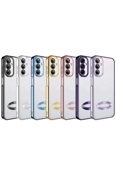 Galaxy M14 ile Uyumlu Kılıf Kamera Korumalı Logo Gösteren Colored Z-omega - Resim 2