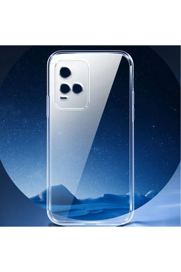 Vivo Y32 ile Uyumlu Kılıf Süper Esnek Toz, Kirden Koruyan Silikon Süper Şeffaf - Resim 2