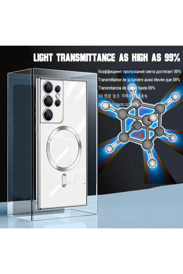 Samsung Galaxy S22 Plus ile Uyumlu Kamera Korumalı Kılıf Kablosuz Şarj Uyumlu Wireless Şarj Özellik - Resim 3