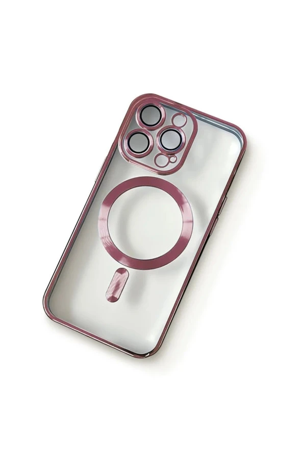 iPhone 14 Pro ile uyumlu Kamera Korumalı Kılıf Magsafe ile uyumlu Wireless Power-Magnet Kılıf - Resim 2